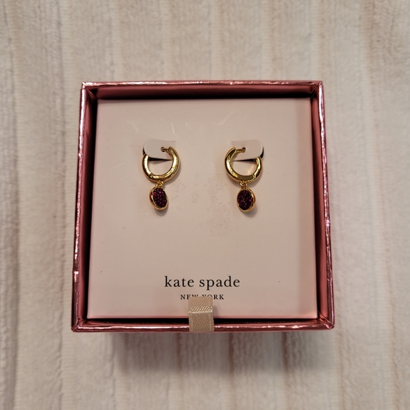 Disc huggie hoop earrings KATE SPADE NEW YORK - NEW! - Picture 3 of 7